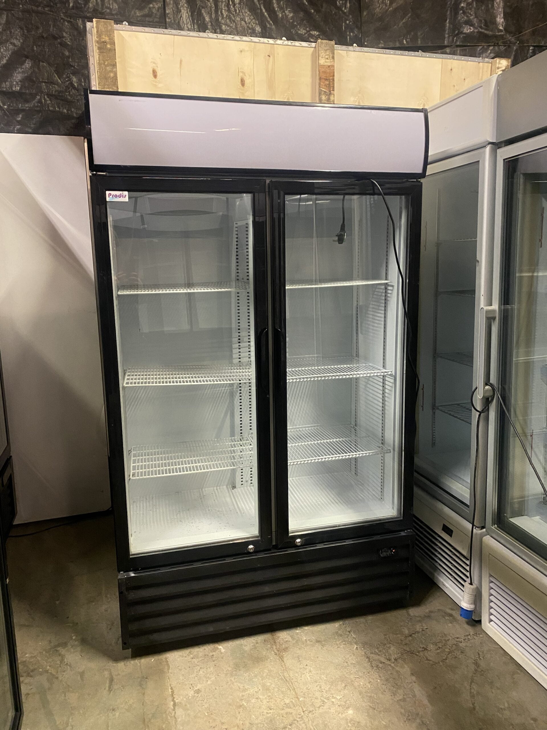 used glass door fridge