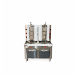 Double Doner Kebab Grill with Storage Cabinet - 6 Burner LPG Gas