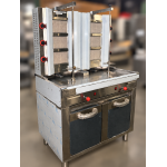 Double Doner Kebab Grill with Storage Cabinet - 6 Burner LPG Gas - Image 2