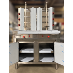 Double Doner Kebab Grill with Storage Cabinet - 6 Burner LPG Gas - Image 3