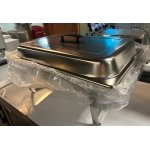 Chafing Dish set stainless steel with black handles - Image 3