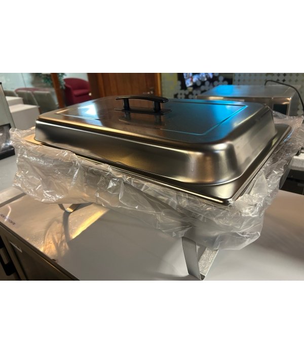 Chafing Dish set stainless steel with black handles - Image 3