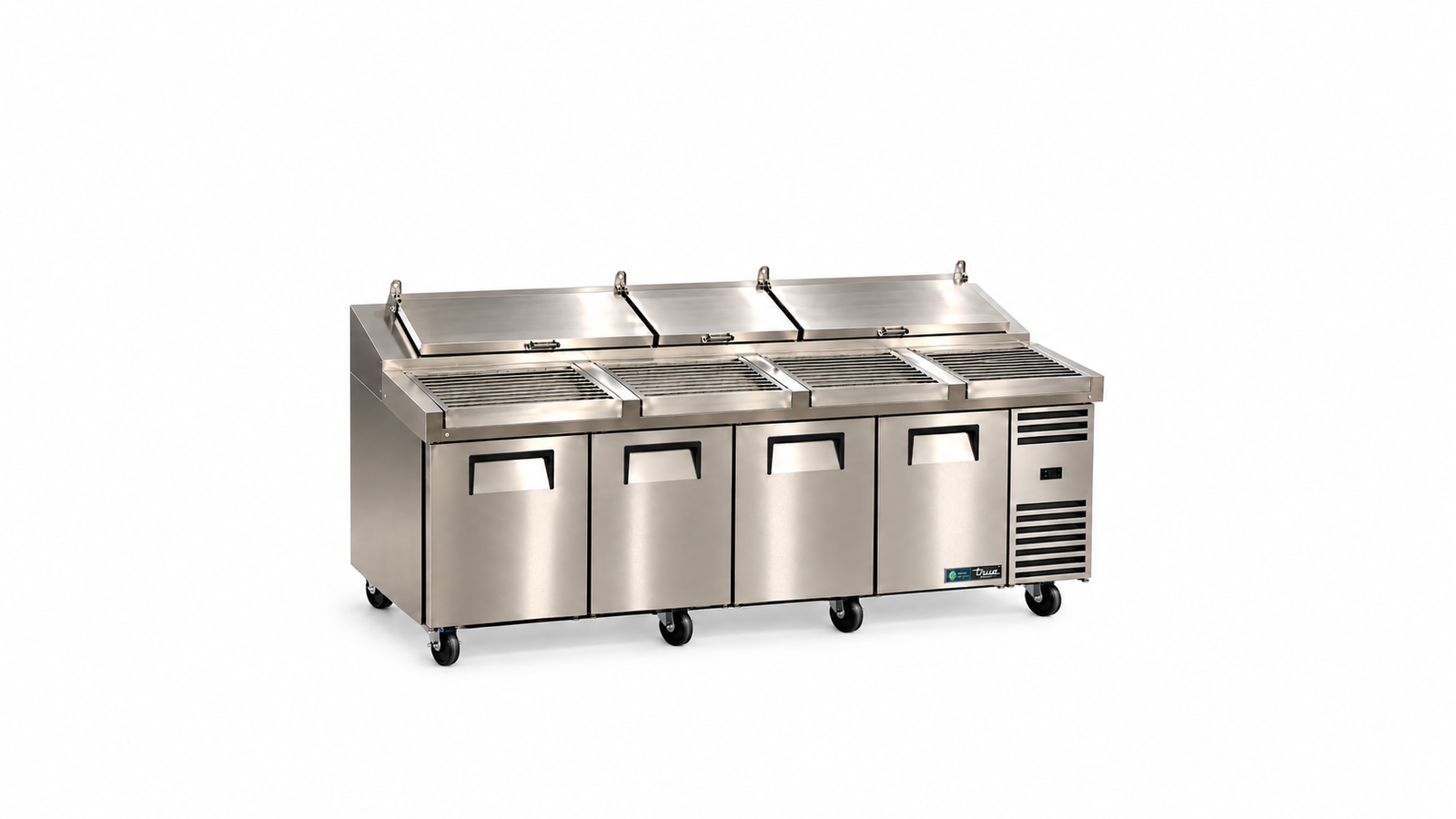 f2fecfe7-7a1d-42cf-8685-5473799b5824 True Four Door Pizza Prep Table - Image 1