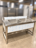 Stainless Steel Double Sink - 150cm - Image 3
