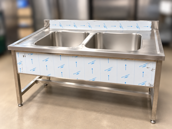 Stainless Steel Double Sink - 150cm - Image 2
