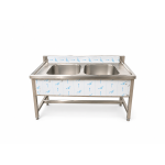 Stainless Steel Double Sink - 150cm