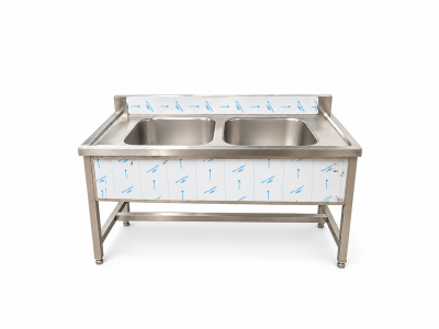 Stainless Steel Double Sink - 150cm